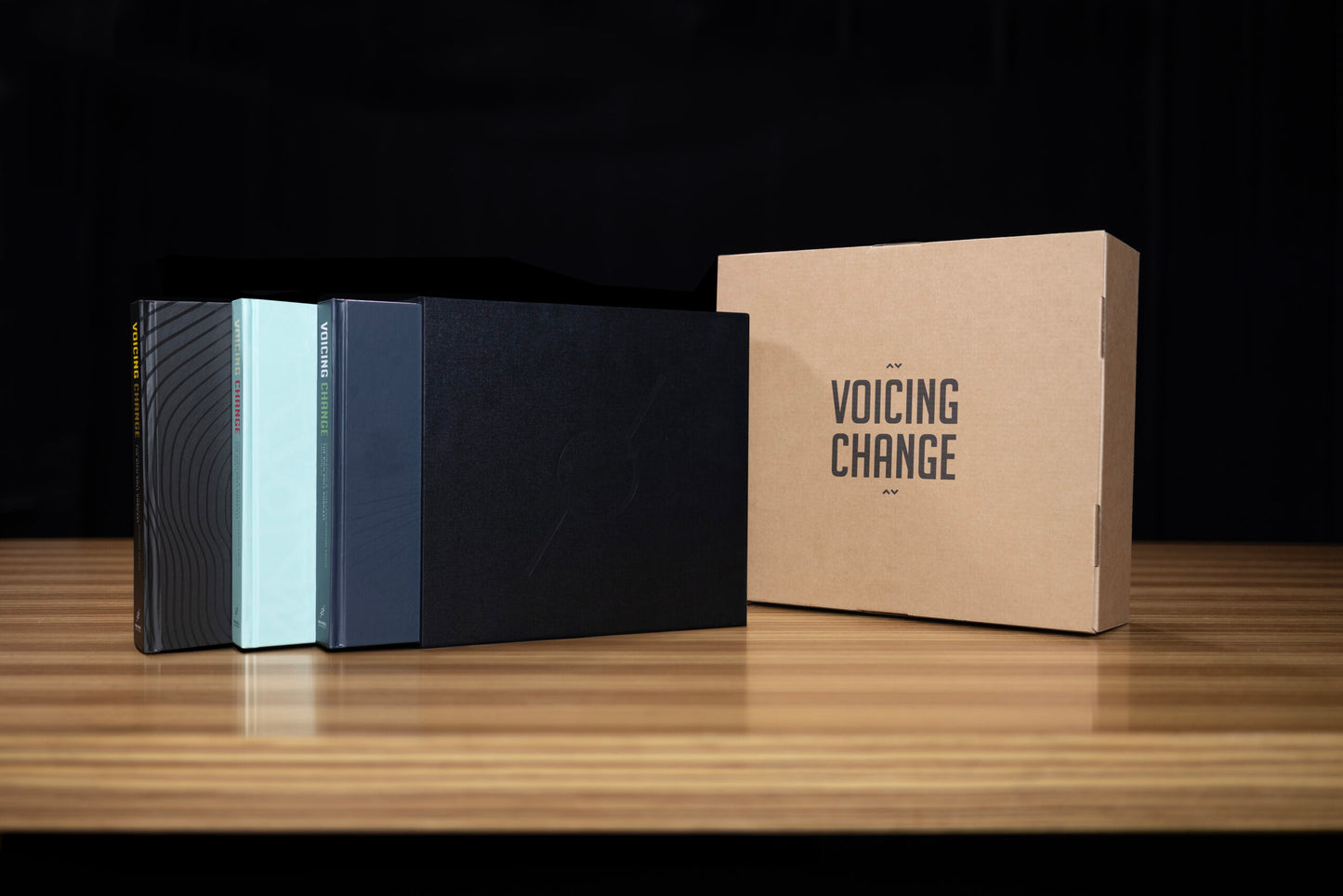 The Voicing Change Box box with the books