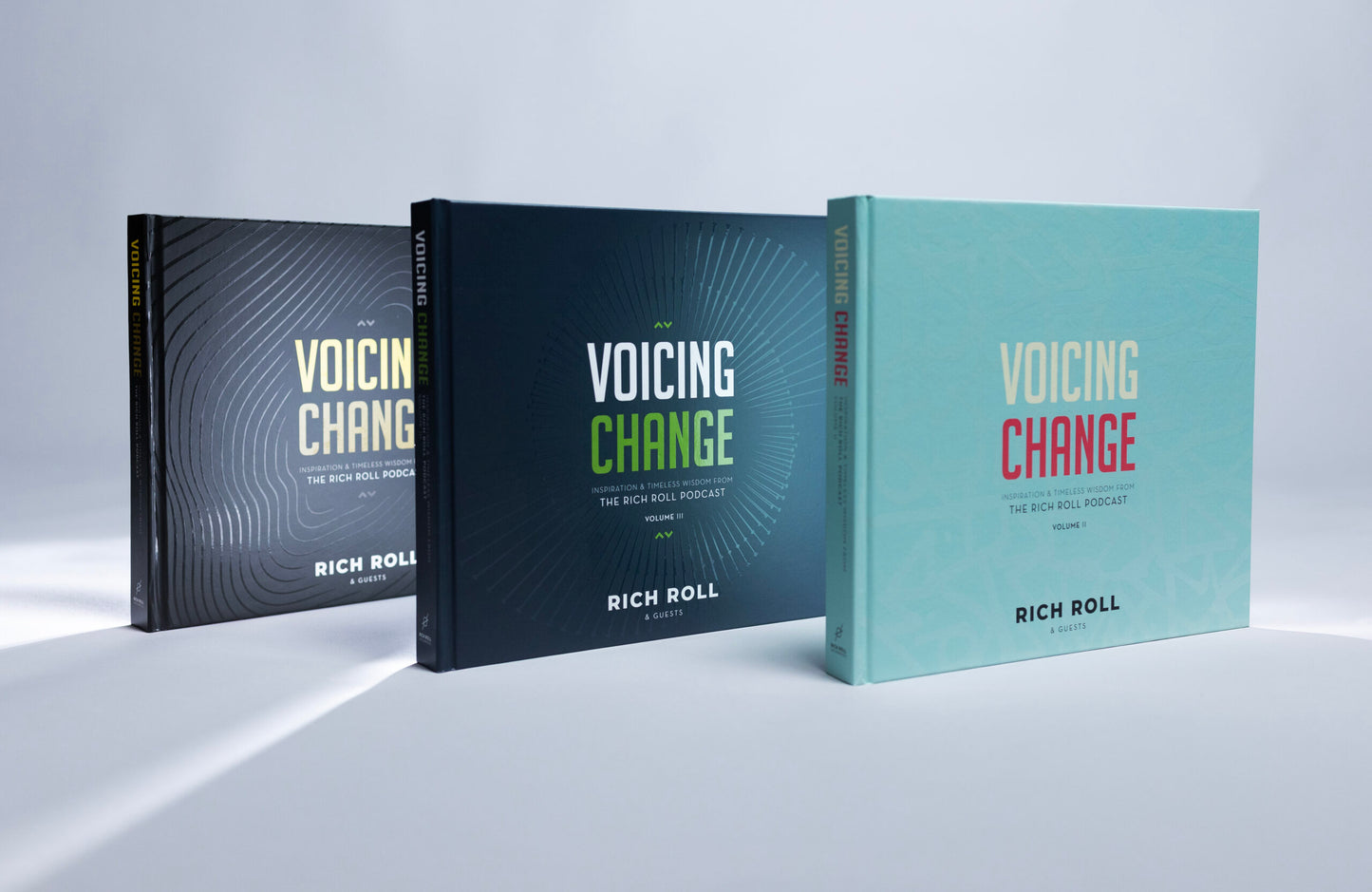 All three Voicing Change books lined up